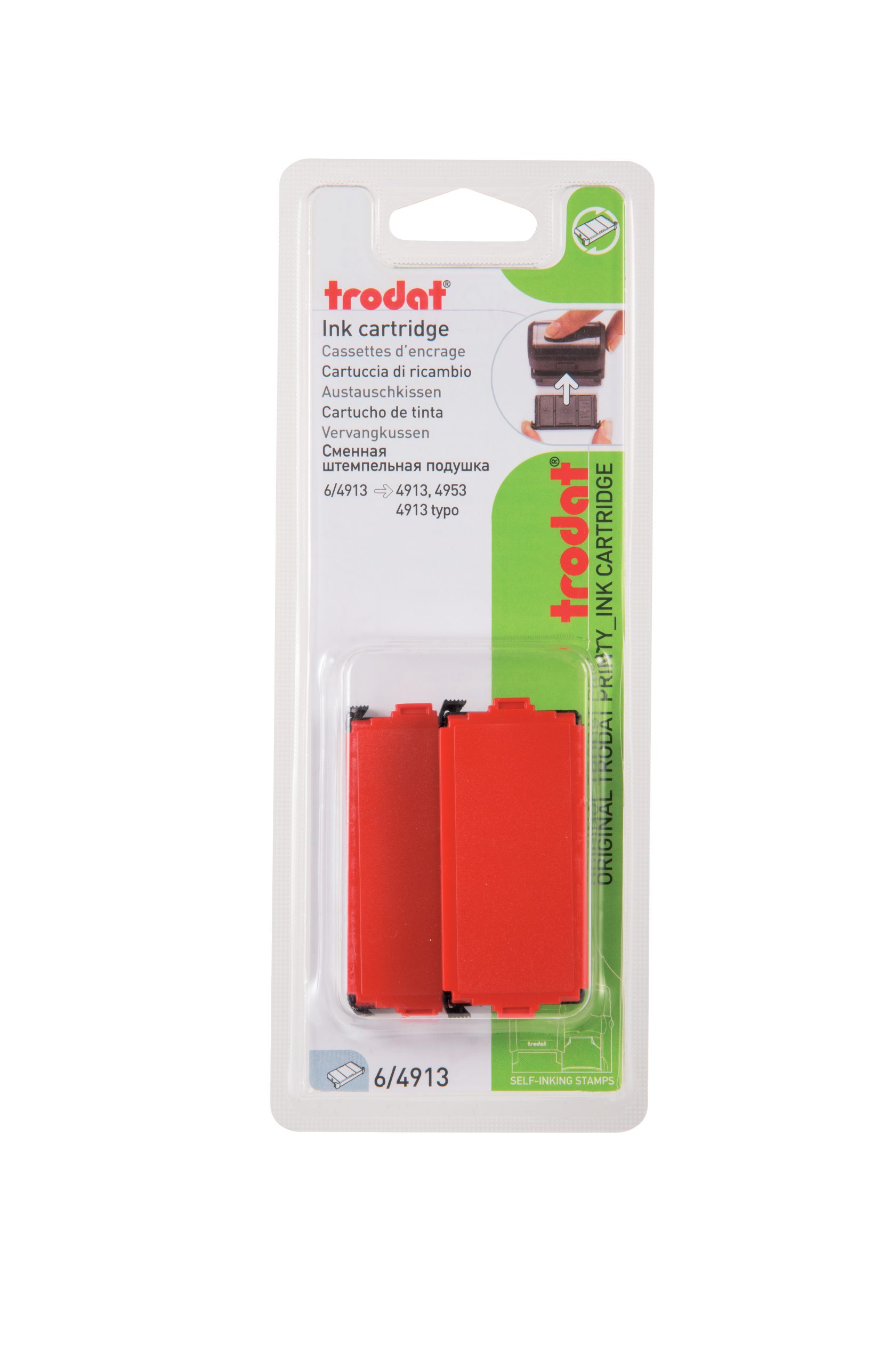 TRODAT-6-4913EKROB-9008056834304 TRODAT Stempelkissen 6/4913EKROB rot 2 Stück – Hochwertig & günstig bei ShopDeca