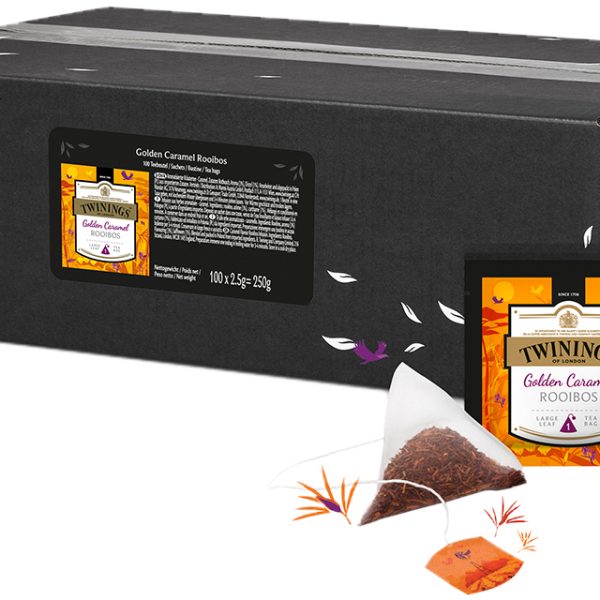 TWININGS Golden Caramel Rooibos 100015075 Pyramide 2.5g, 100 Stk.