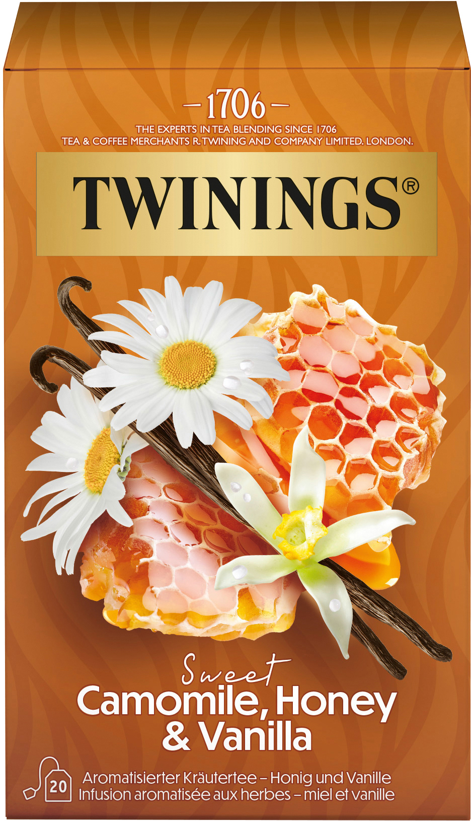 TWININGS-100017266-0070177231927 TWININGS Kamille, Honig & Vanille 100017266 Beutel 1.5g 20 Stk. – Hochwertig & günstig bei ShopDeca
