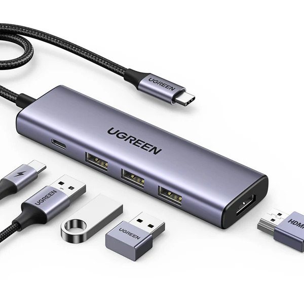 UGREEN USB-C Hub 5-in-1 15596 3x USB-A,1x USB-C,1x HDMI