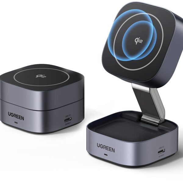 UGREEN Magnetic Wireless Charger 35316 2in1,20W,Qi2, iPhone,AirPods