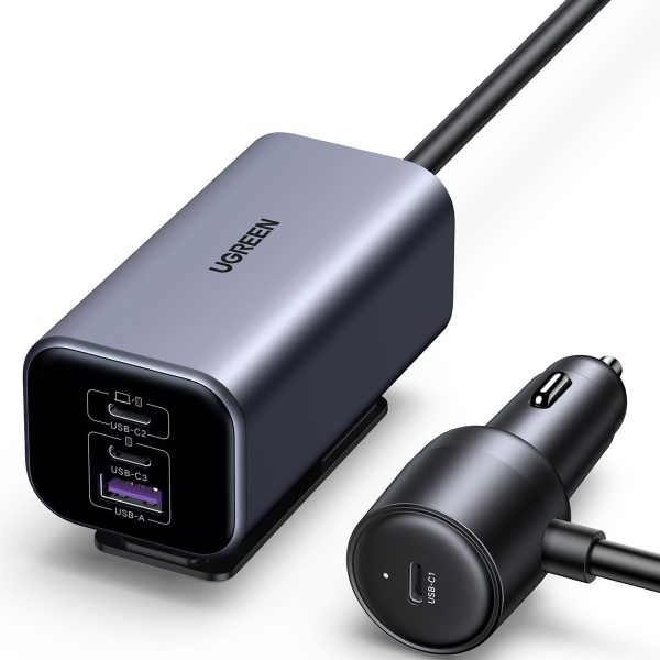 UGREEN Car Charger 150W,USB-C GaN 35571 USB-A+2xUSB-C Charging Hub