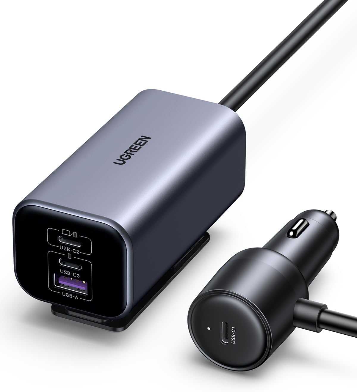 UGREEN-35571-6941876235711 UGREEN Car Charger 150W,USB-C GaN 35571 USB-A+2xUSB-C Charging Hub – Hochwertig & günstig bei ShopDeca