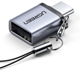 UGREEN Adapter Type C to USB 50283 3.0 A,Lanyard ,Gray