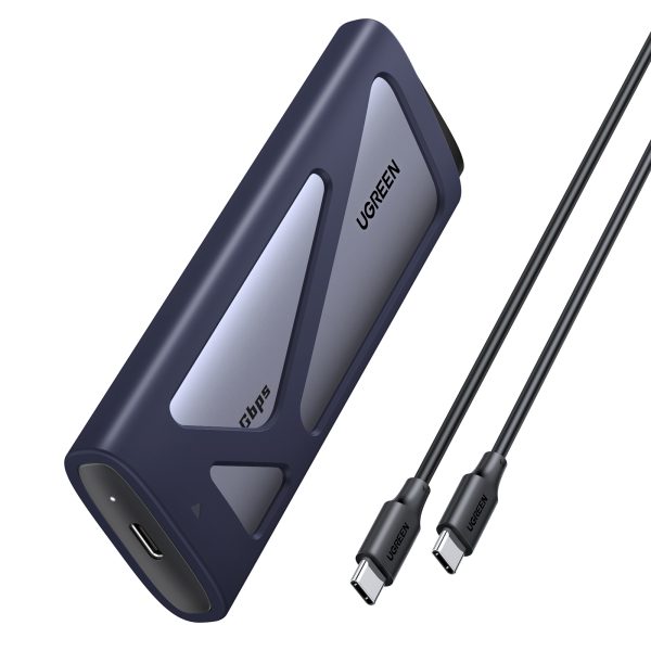 UGREEN SATA SSD Enclosure, M.2 NVMe 55150 1x USB C, Space Gray