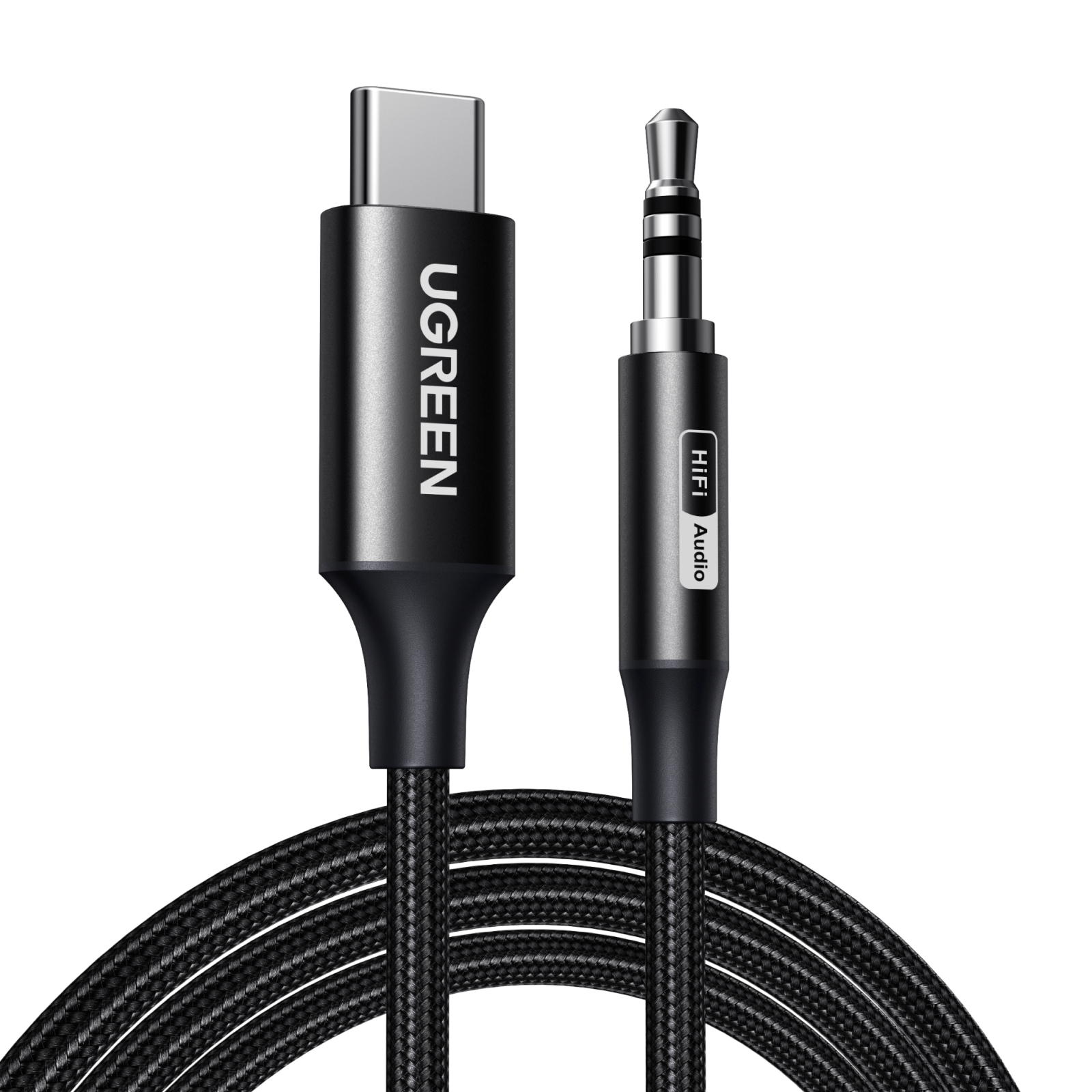 UGREEN-55734-6941876257348 UGREEN Audio Adapter USB C, 3.5 mm 55734 Black, 1m – Hochwertig & günstig bei ShopDeca