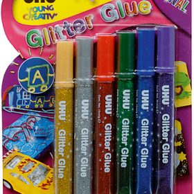 UHU Glitter Glue Original 39040 original colours 6 Stück
