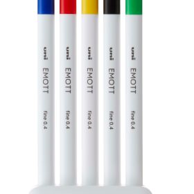 UNI-BALL Fineliner Emott 0.4mm PEM-SY_5C_NO.1 vivid 5 Stück