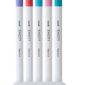 UNI-BALL Fineliner Emott 0.4mm PEM-SY_5C_NO.5 candy pop 5 Stück