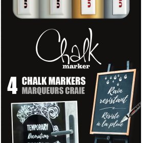 UNI-BALL Chalk Marker 1.8-2.5mm PWE-5M4PAS46 Rundspitze 4 Stück