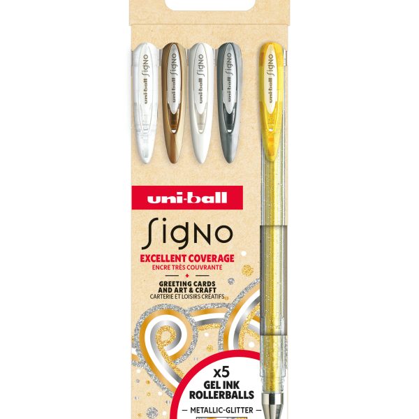 UNI-BALL Gelroller Signo 1mm UM-120 5P SE 5 Farben