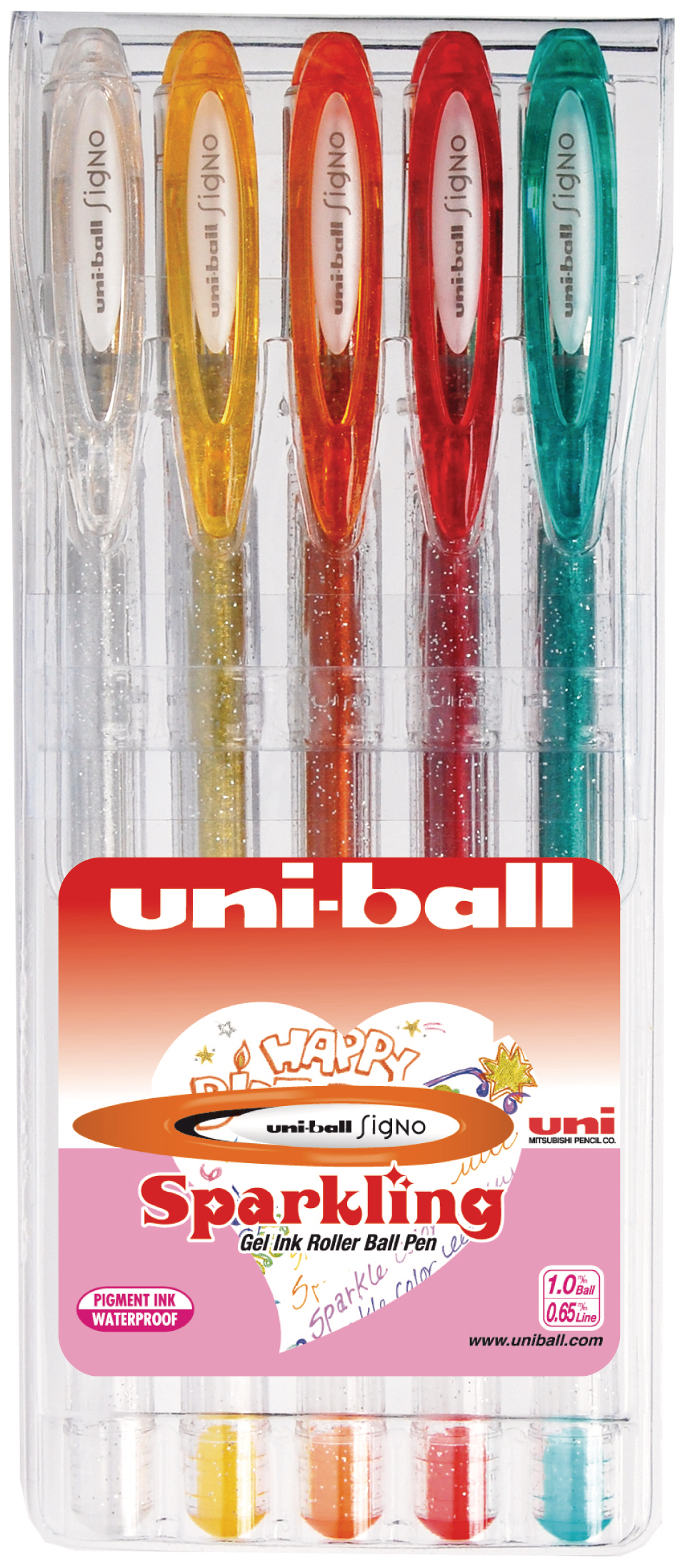 UNI-BALL-UM120SP.5C-2-7640125733518 UNI-BALL Signo Sparkling 1mm UM120SP.5C-2 5 Stück – Hochwertig & günstig bei ShopDeca