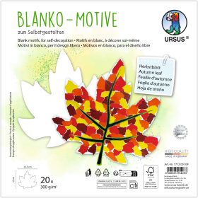 URSUS Blanko Motive 23x23cm 17120003F Herbstblatt 20 Blatt