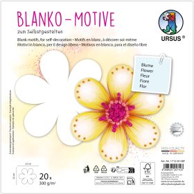 URSUS Blanko Motive 23x23cm 17120008F Blume 20 Blatt