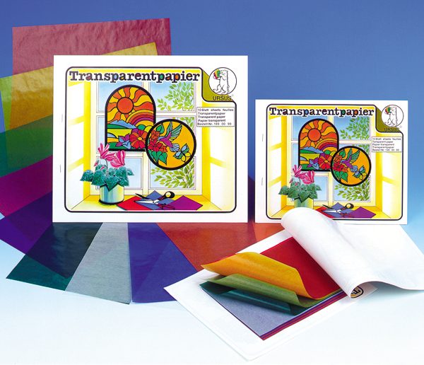 URSUS Transparentpapier 20×30cm 1890099 42g, 10 Farben ass.