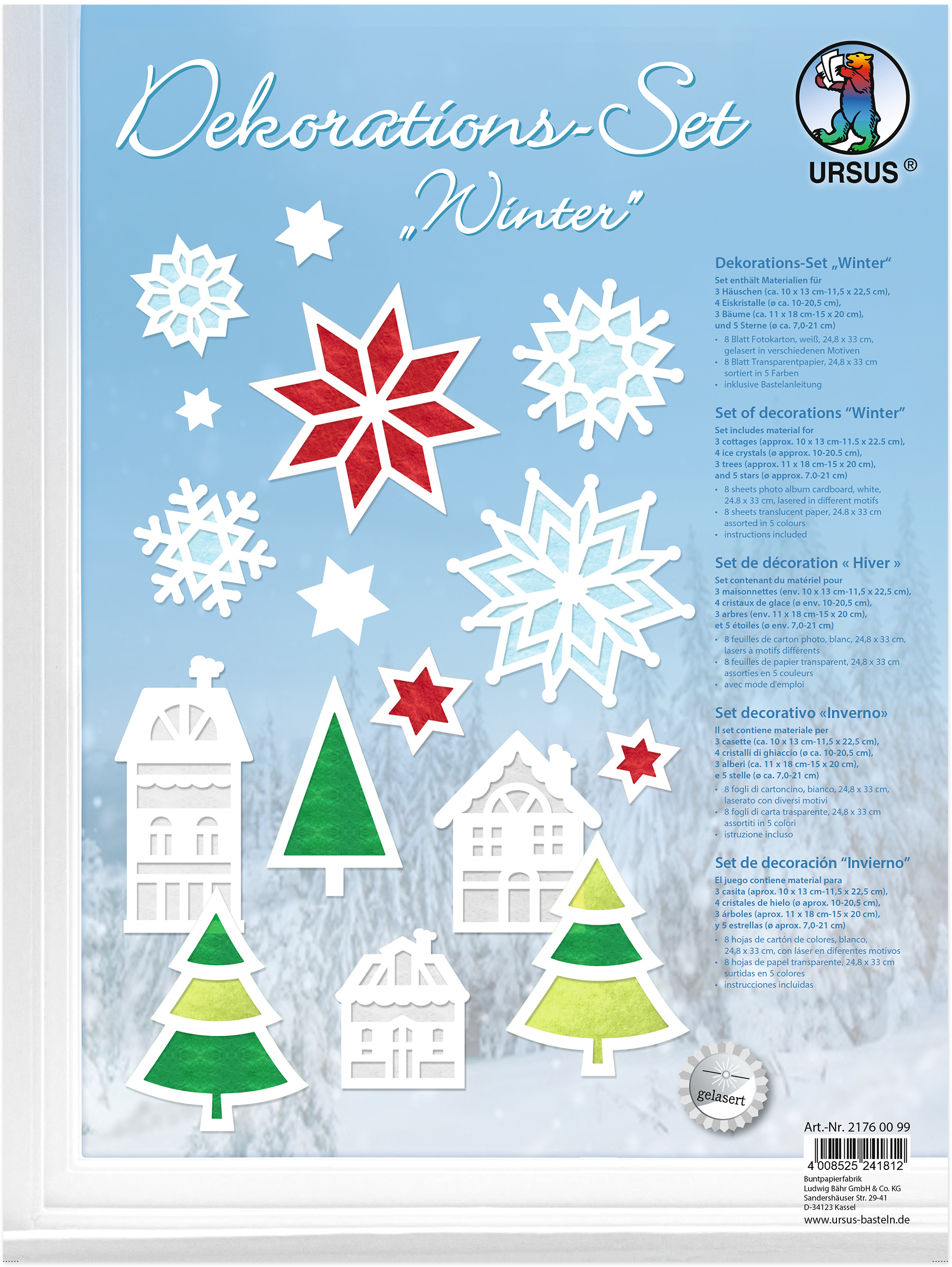 URSUS-21760099-4008525241812 URSUS Dekorationsset 21760099 Winter – Bild 1