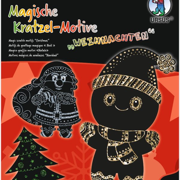 URSUS Magische Kratzel-Motive 24540004F Weihnachten