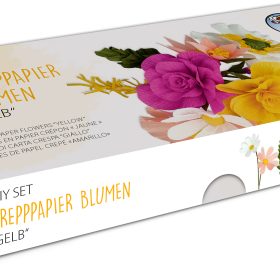 URSUS DIY Set Krepppapier Blumen 27030001F gelb