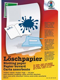 URSUS Löschpapier A4 3974600 135g, weiss 10 Blatt
