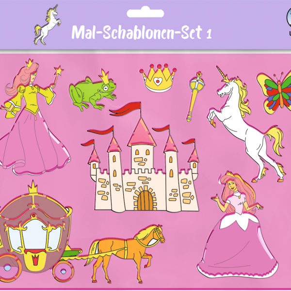 URSUS Schablonen Set 1 Princess 44100001 26.8x18.9x0.2cm 6 Stück