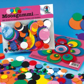 URSUS Moosgummi Kreise 2mm 8370099 assortiert 200 Stück
