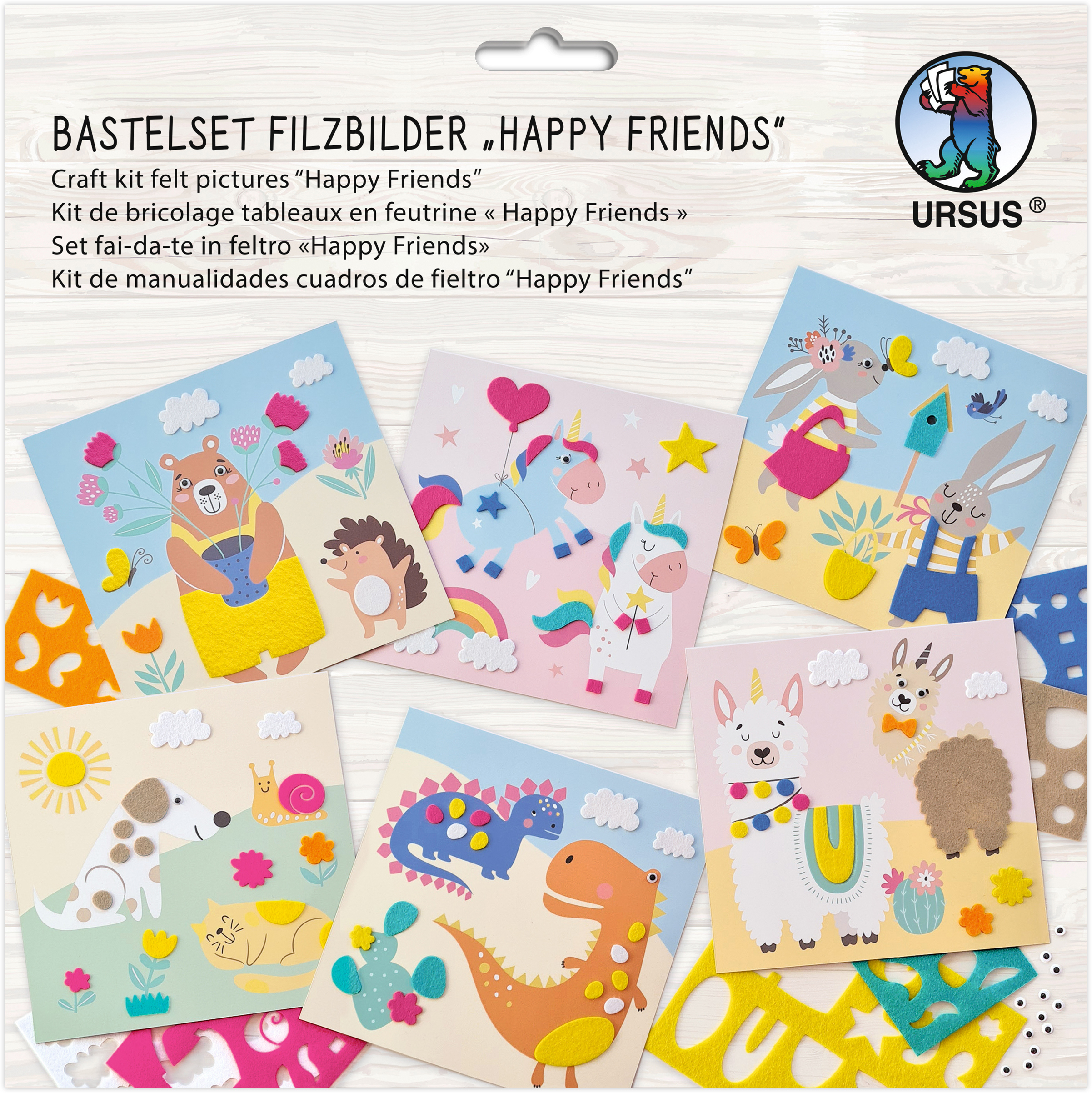 URSUS-8800001F-4008525253051 URSUS Bastelfilz Set 8800001F Happy Friends – Hochwertig & günstig bei ShopDeca