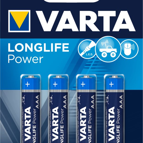 VARTA Batterie Longlife Power 04903 121 414 AAA/LR03, 4 Stück