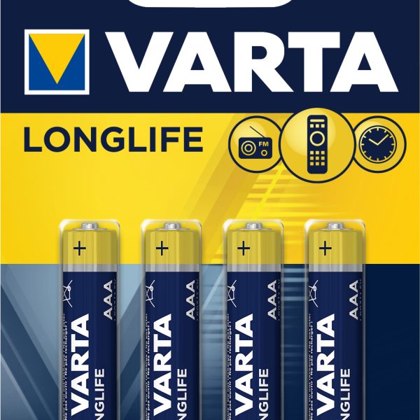 VARTA Batterie 4103101414 Longlife, AAA/LR03, 4 Stück