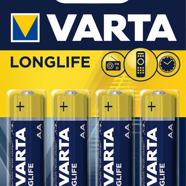 VARTA Batterie 4106101414 Longlife, AA/LR06, 4 Stück