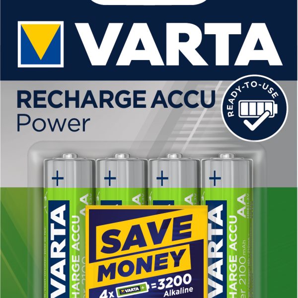 VARTA Batterie Akku 56706101404 AA/HR06, 2100 mAh, 4 Stück