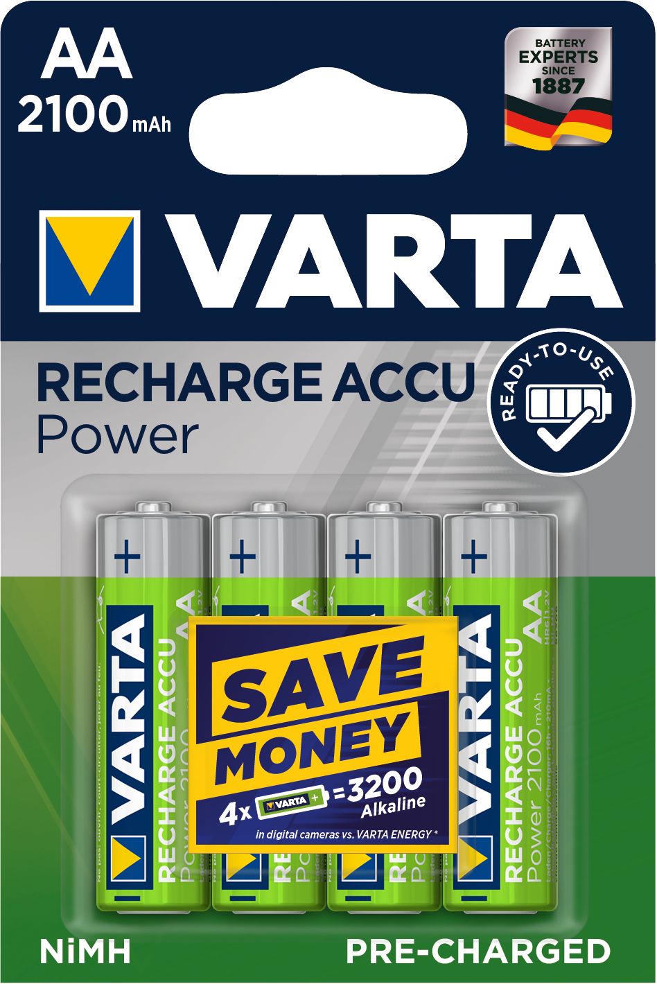 VARTA-56706101404-4008496550692 VARTA Batterie Akku 56706101404 AA/HR06, 2100 mAh, 4 Stück – Hochwertig & günstig bei ShopDeca