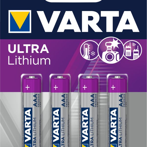 VARTA Lithium 6103301404 AAA/LR03, 4 Stück