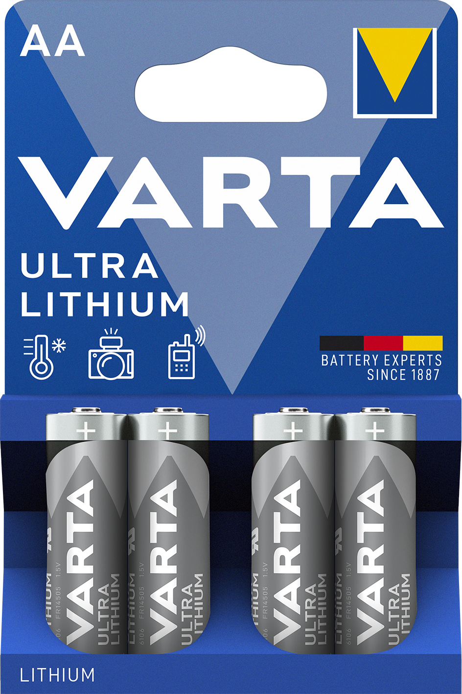 VARTA-6106301404-4008496680511 VARTA Batterie Lithium AA,1,5V 6106301404 2900 mAh 4 Stück – Hochwertig & günstig bei ShopDeca