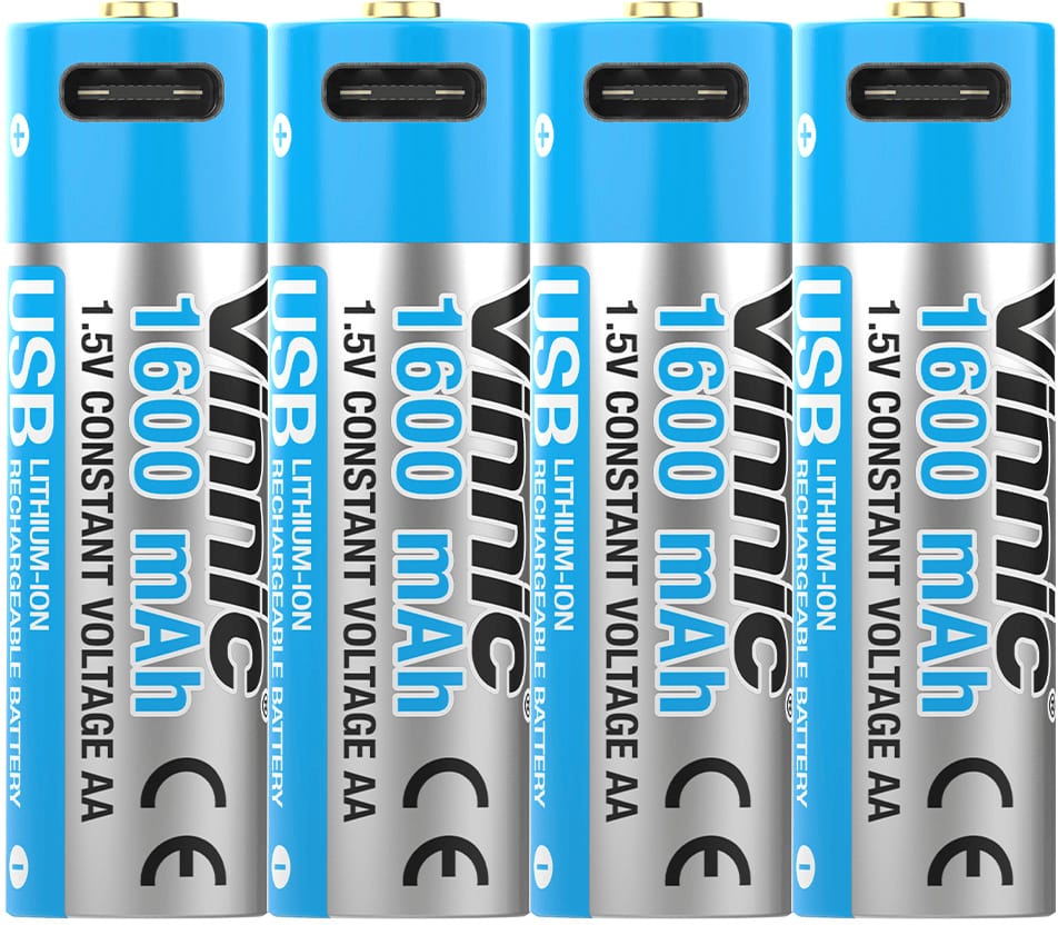 VINNIC-VPRB-UC2A-4PC-4898338019674 VINNIC USB Rech. Batt. AA Type-C VPRB-UC2A-4PC 1600mAh,Case,4pcs. – Hochwertig & günstig bei ShopDeca