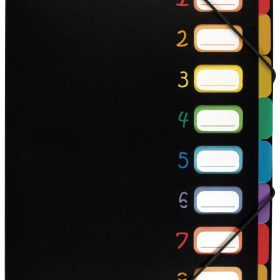 VIQUEL Pultmappe A4 998667 A4 1-8 schwarz/bunt