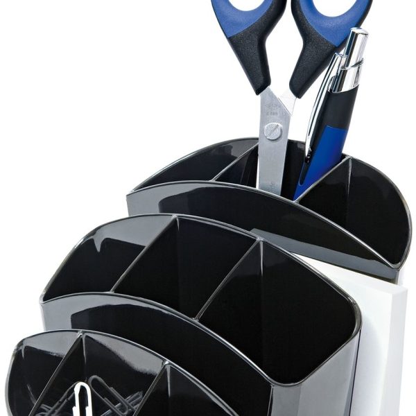 WEDO Stifteköcher Rotondo 24575501 9 Fächer 15x9x13.5cm schwarz