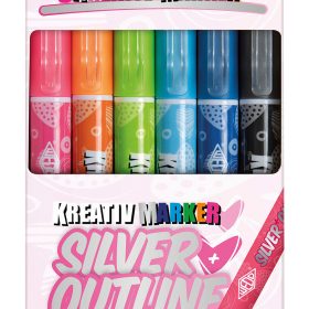 WEDO Marker Silver+Outline 1-2mm 252600699 Set 6 Stück