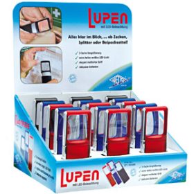 WEDO Rechtecklupe mit LED-Licht 271751599 15 Stück, Display