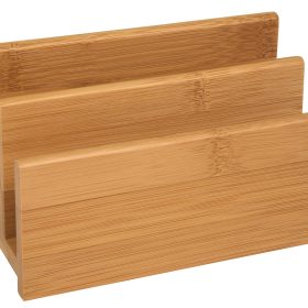 WEDO Briefständer 14x6.2x9 cm 61307 braun Bambus 2 Fächer
