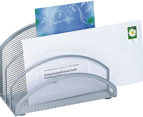 WEDO Briefständer 65 354 3 Fächer, silber