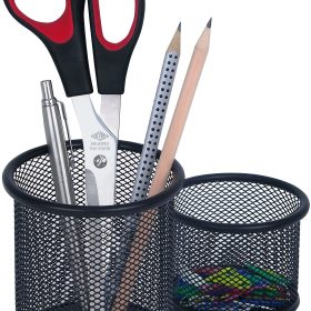 WEDO Stifteköcher OFFICE 65401 2er-Set Metall schwarz