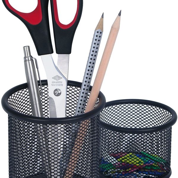 WEDO Stifteköcher OFFICE 65401 2er-Set Metall schwarz