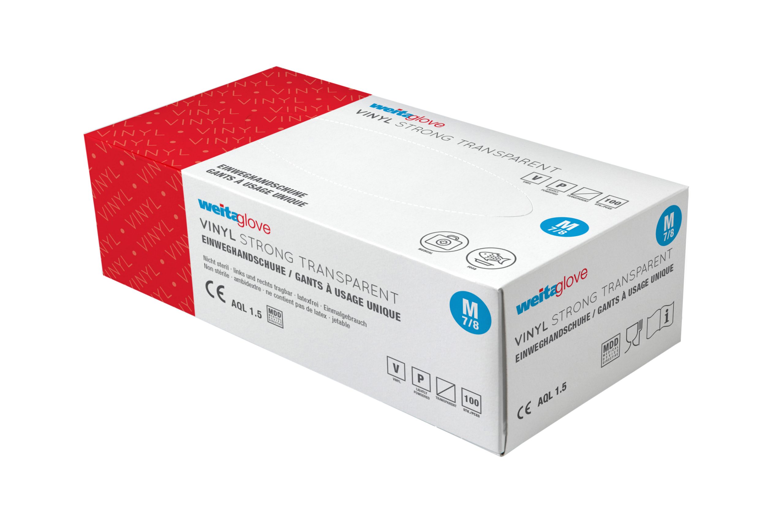 WEITA-270311-7610588270318 WEITA Einweghandschuhe Vinyl Gr. M 270311 Strong, transparent 100 Stück – Hochwertig & günstig bei ShopDeca