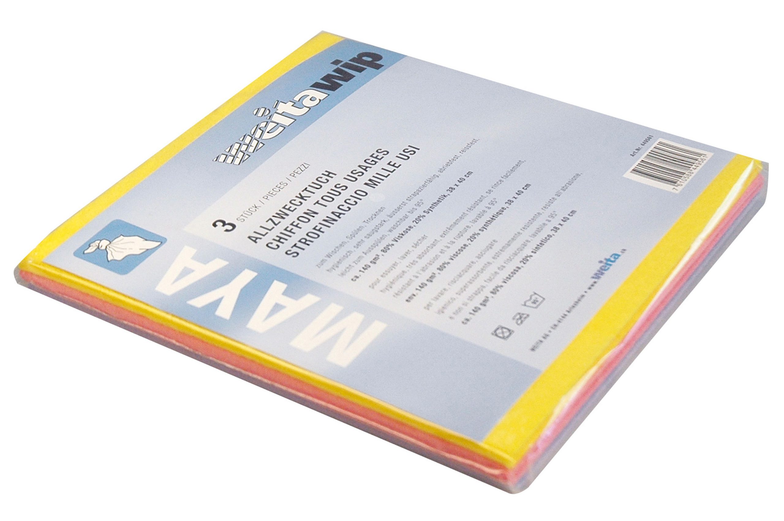WEITACLEAN-449561-7610588449561 WEITACLEAN Allzwecktücher Maya 38x40cm 449561 assortiert 3 Stück – Hochwertig & günstig bei ShopDeca