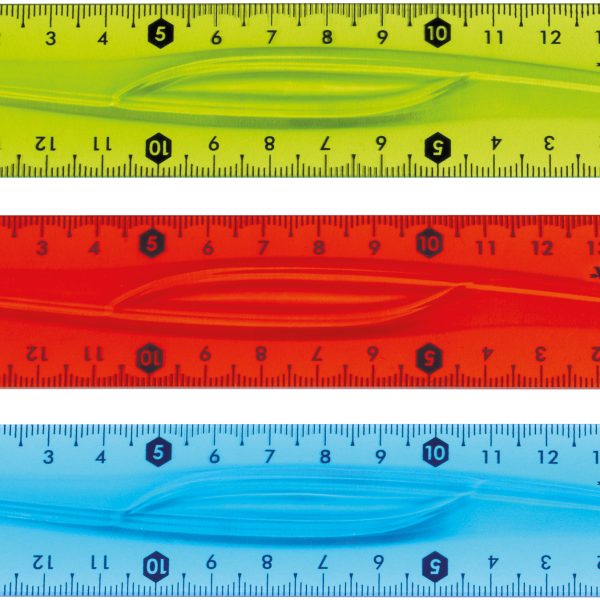 WESTCOTT Lineal, flexibel E-10220 00 15cm blau/rot/grün