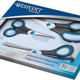 WESTCOTT Scheren-Set 13/21/25cm N-9002700 schwarz/blau 3 Stück