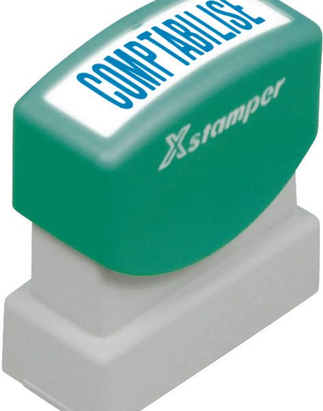XSTAMPER Stempel Comptabilisé F F129-B blau
