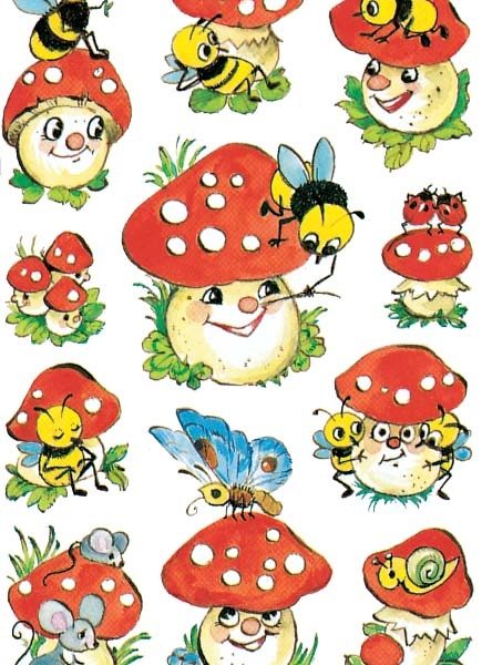 Z-DESIGN Sticker Creative 4304 Pilze 3 Stück