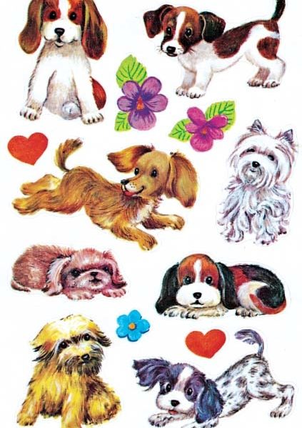 Z-DESIGN Sticker Kids 4340 Hunde 2 Stück