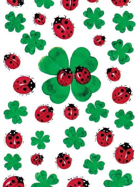 Z-DESIGN Sticker Creative 4362 Marienkäfer/Klee 2 Stück